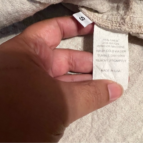 Finery x Proper Linen Blend Kimono Jacket Blazer Sz S Relaxed Fit Lagenlook - Picture 10 of 15